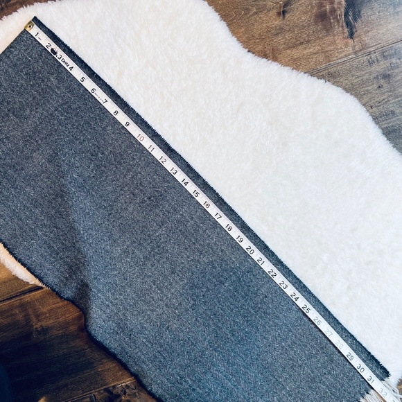 Softer Than Cashmere Gray Herringbone Fringe Scarf - Picture 6 of 7